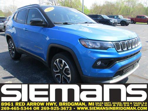 Laser Blue Pearlcoat 2023 Jeep Compass Limited SUV