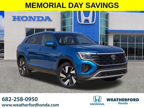 Kingfisher Blue 2024 Volkswagen Atlas Cross Sport 2.0T SE w/Technology