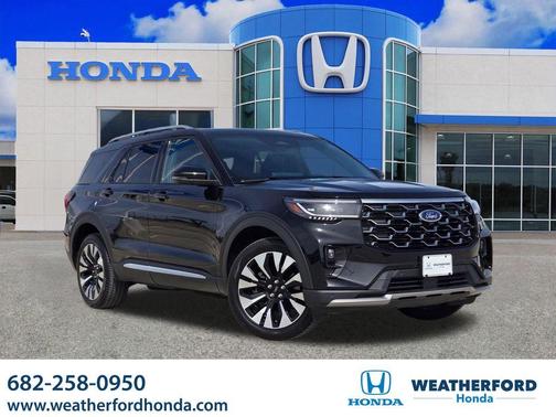 Black Metallic 2025 Ford Explorer Platinum