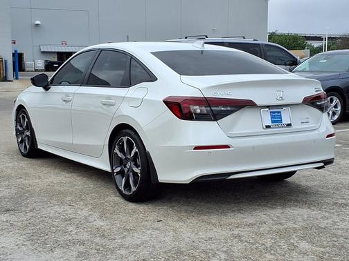 Platinum White Pearl 2025 Honda Civic Hybrid Sport Touring