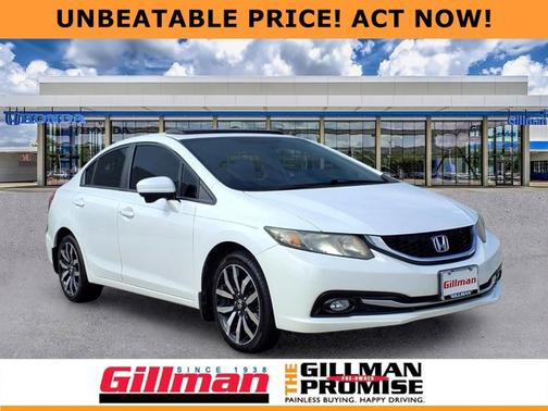 White 2015 Honda Civic EX-L