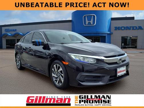 Black 2017 Honda Civic EX