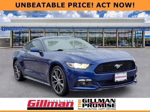Blue 2015 Ford Mustang EcoBoost