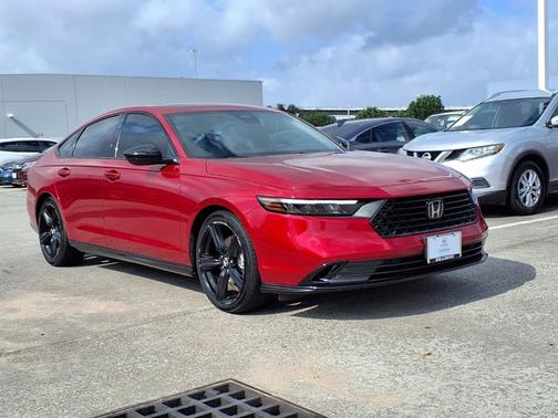 Radiant Red Metallic 2024 Honda Accord Hybrid Sport-L