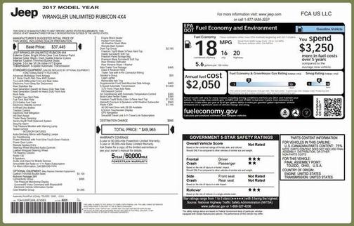 2017 Jeep Wrangler Unlimited Rubicon