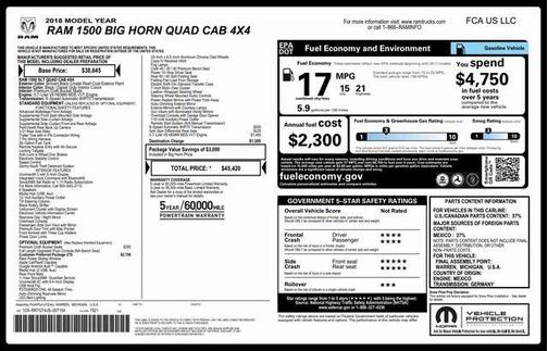 2018 RAM 1500 Big Horn