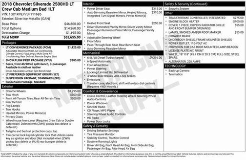 2018 Chevrolet Silverado 2500 LT