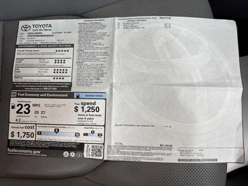 2021 Toyota Highlander Platinum