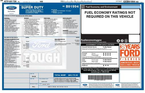 White Platinum Metallic Tri-Coat 2016 Ford F-250 Platinum