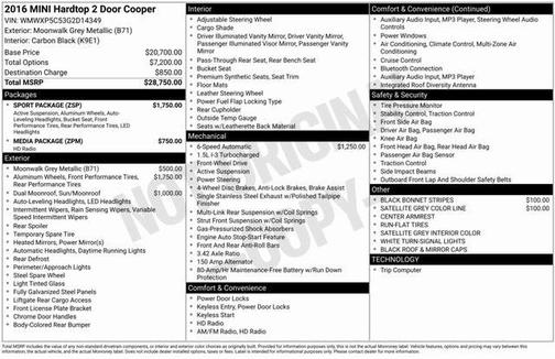 2016 MINI Hardtop Cooper
