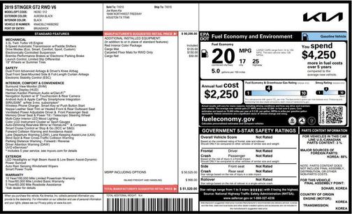 2019 Kia Stinger GT2