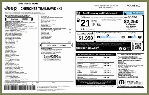 2020 Jeep Cherokee Trailhawk