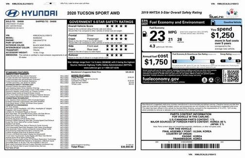 2020 Hyundai TUCSON Sport