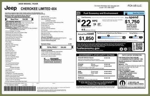 2020 Jeep Cherokee Limited