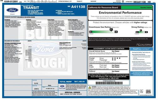 Agate Black Metallic 2022 Ford Transit-250 Base
