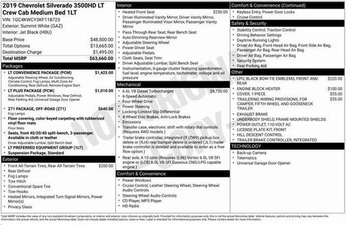 2019 Chevrolet Silverado 3500 LT