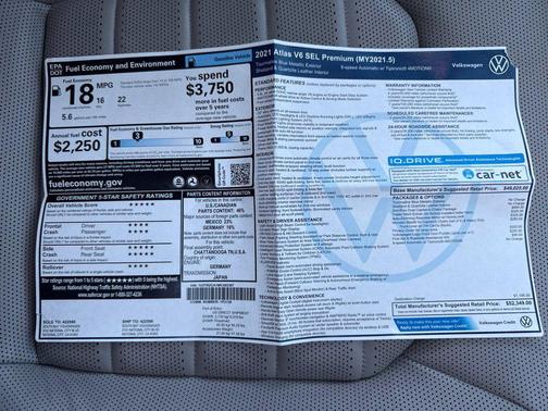 Tourmaline Blue Metallic 2021 Volkswagen Atlas SEL Premium