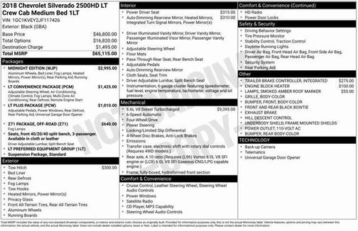 2018 Chevrolet Silverado 2500 LT