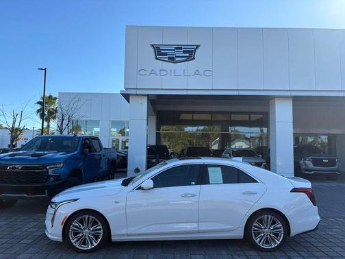 Summit White 2023 Cadillac CT4 Premium Luxury