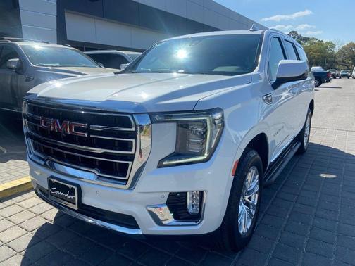 White Frost Tricoat 2021 GMC Yukon SLT