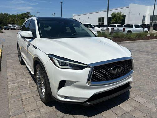 Radiant White 2023 INFINITI QX50 SENSORY AWD