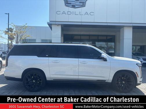 Crystal White Tricoat 2025 Cadillac Escalade ESV Sport