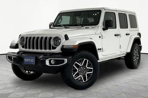 Bright White Clearcoat 2025 Jeep Wrangler 4-Door Sahara 4x4