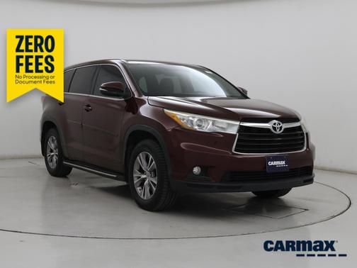 Burgundy 2015 Toyota Highlander LE