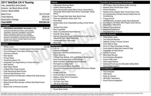 2017 Mazda CX-5 Touring