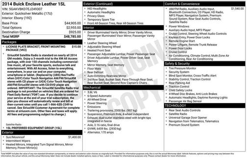 2014 Buick Enclave Leather