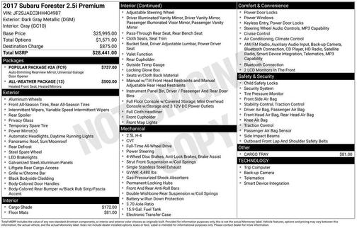 2017 Subaru Forester 2.5i Premium