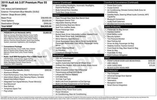 2019 Audi A6 55 Premium Plus