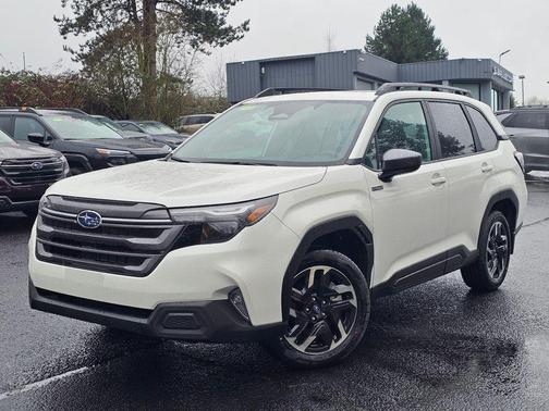 Crystal White 2026 Subaru Forester Hybrid Premium