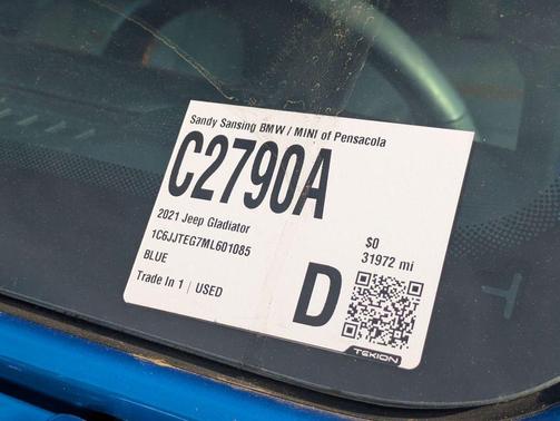 Hydro Blue Pearlcoat 2021 Jeep Gladiator Mojave 4x4