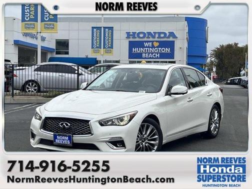 Majestic White 2021 INFINITI Q50 3.0t LUXE