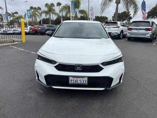 Platinum White 2025 Honda Civic Hybrid