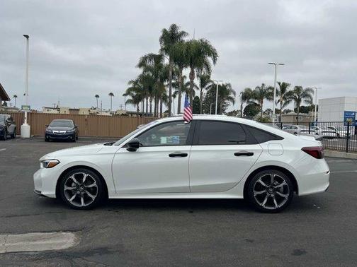 Platinum White 2025 Honda Civic Hybrid