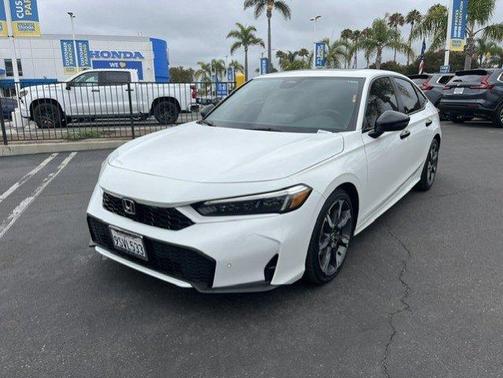Platinum White 2025 Honda Civic Hybrid