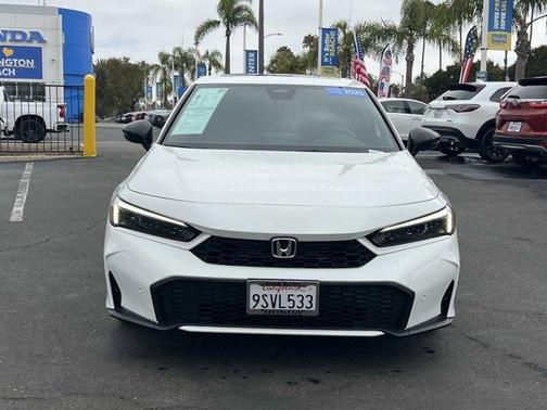 Platinum White 2025 Honda Civic Hybrid