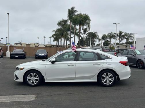 Platinum White Pearl 2023 Honda Civic LX