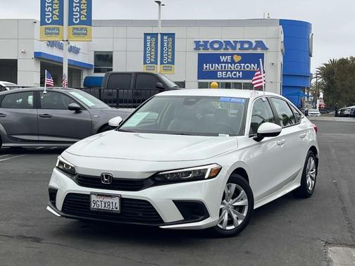 Platinum White Pearl 2023 Honda Civic LX