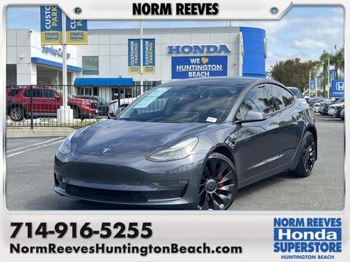 Gray 2022 Tesla Model 3 Performance