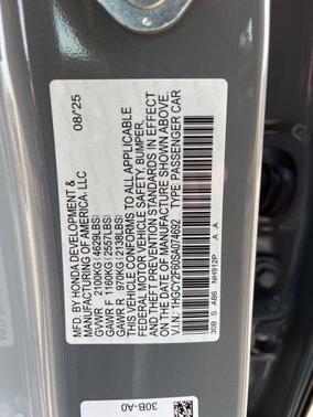 2025 Honda Accord Hybrid EX-L