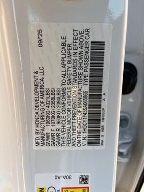 2025 Honda Accord Sport SE 1.5T