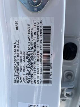 2025 Honda Accord Hybrid Base