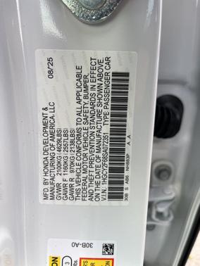 2025 Honda Accord Hybrid EX-L