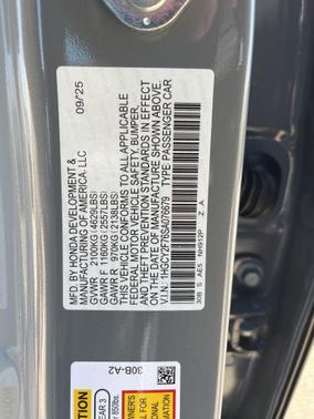 2025 Honda Accord Hybrid Base