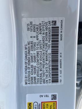 2026 Honda Civic Hybrid Sport