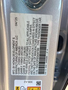 2025 Honda Accord Hybrid Base