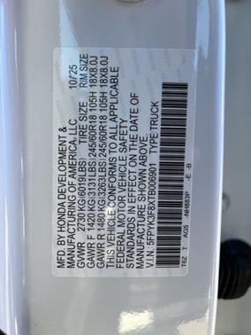 2026 Honda Ridgeline Black